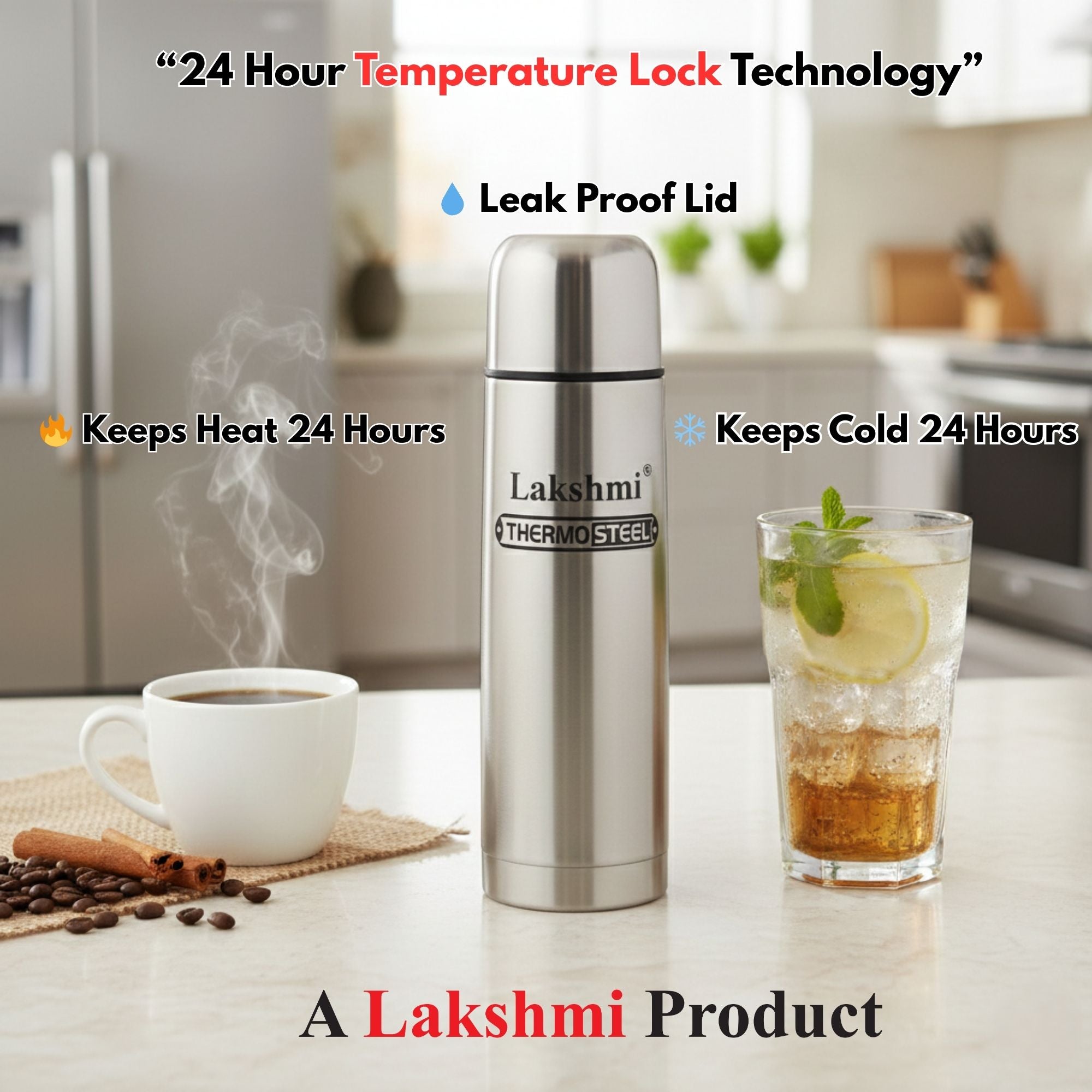 LAKSHMI Flip Lid- Thermosteel Water Bottle