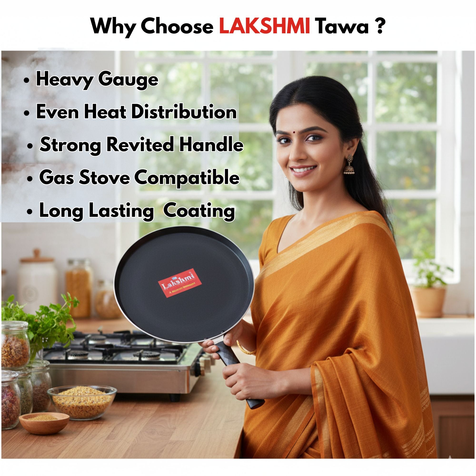 Lakshmi Non-stick Dosa Tawa 2.6mm