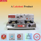 Lakshmi2-Burner Gas Stove Stainless Steel