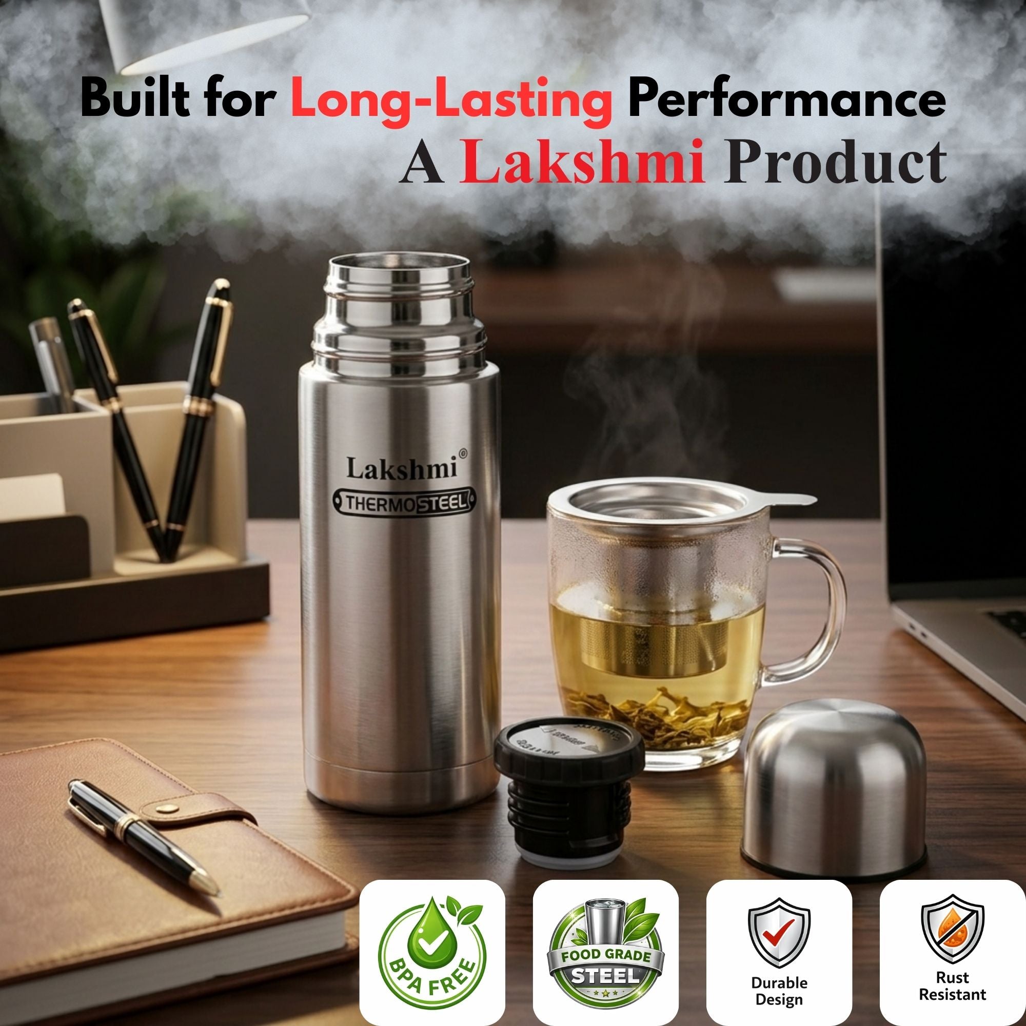 LAKSHMI Flip Lid- Thermosteel Flask