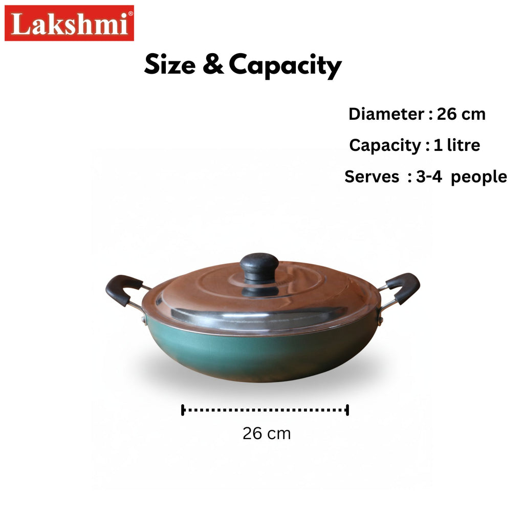Deep cooking pan for Indian recipes