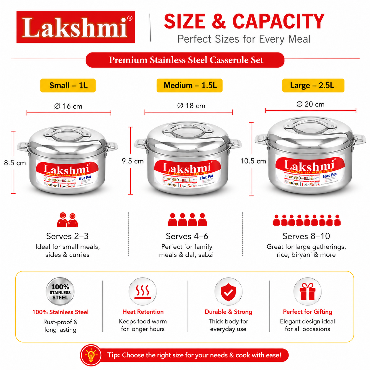 Hot and fresh food serving containers