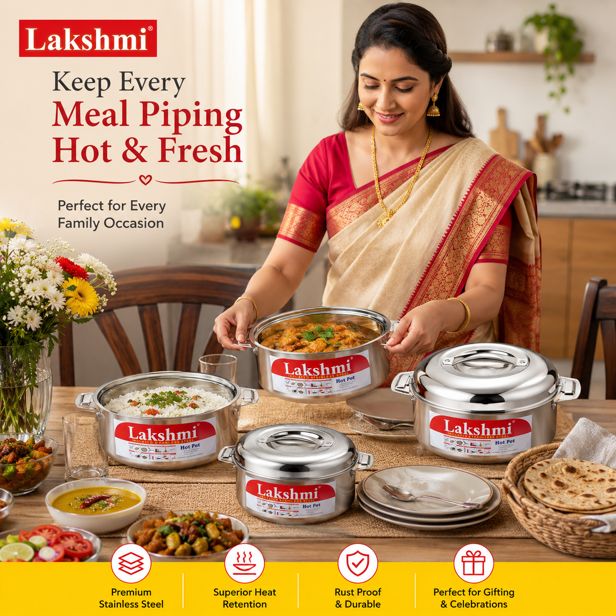 Food warmer containers for home use