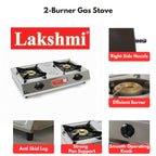 Lakshmi2-Burner Gas Stove Stainless Steel