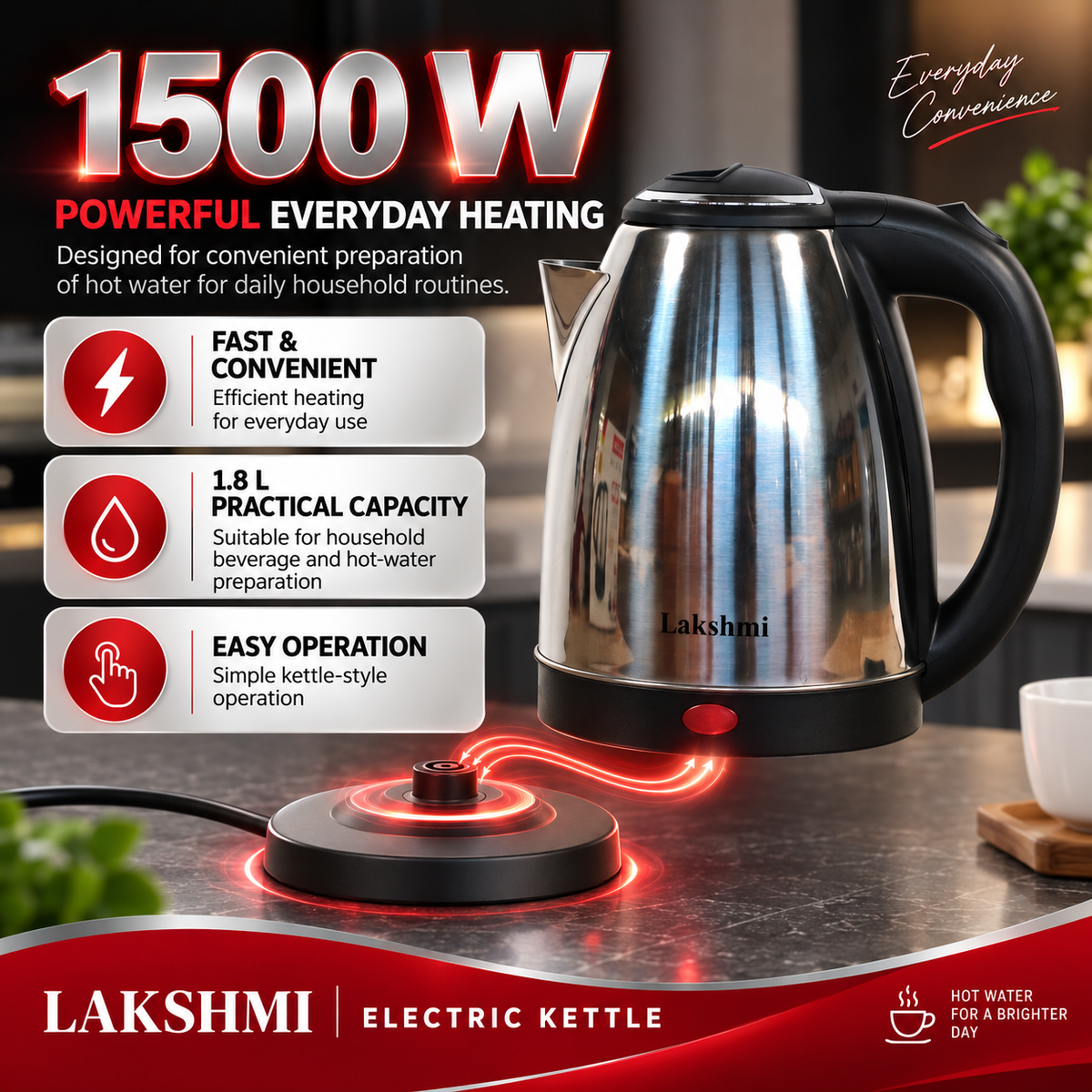 1.8 litre electric kettle